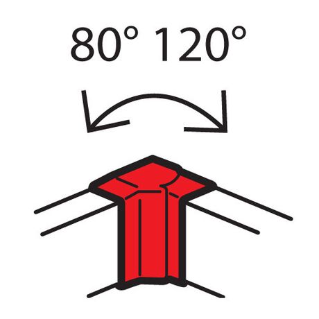 Внутренний изменяемый угол - от 80° до 120° для кабель-каналов 100x50мм METRA | 638031 Legrand