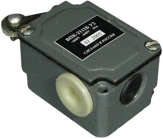 Выключатель путевой конечный ВПК-2112Б У2 1НО+1НЗ 10А IP67 рычаг с роликом Реле и Автоматика A8014-80085114