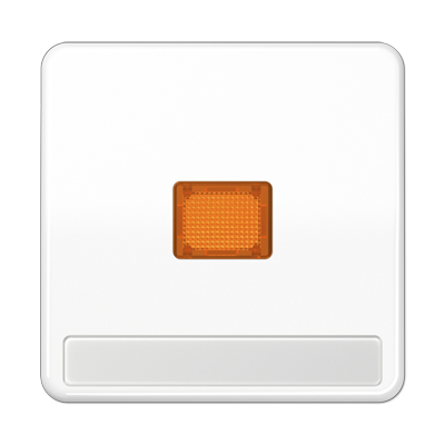 Клавиша с оранжевым окошком для выключателя подсветкой и полем надписи; белая | CD590NAKOWW Jung