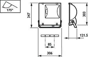 Светильник RVP151 MHN-TD70W IC A 70Вт RX7s IP65 PHILIPS 910503695018 / 871794389752000