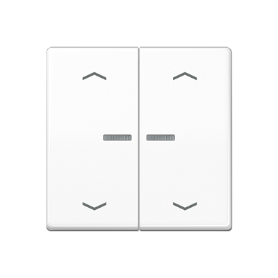 Клавиша для KNX кнопки, 2 группы с окошком и символами "стрелки"; дюропласт; белый | AS102KO5PWW Jung