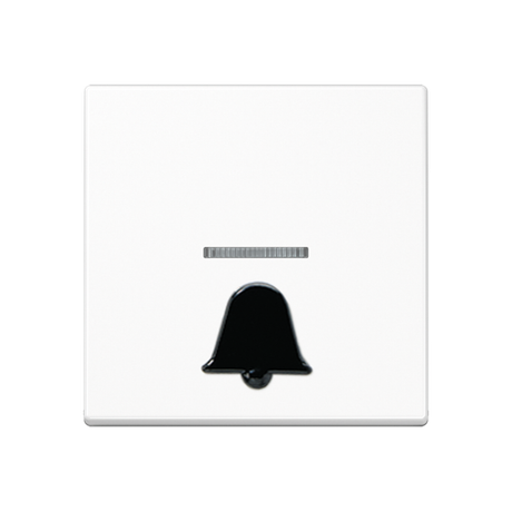 Клавиша с окошком для подсветки и рельефным символом "звонок"; белая | A590K1KOWW Jung