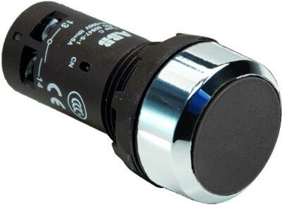 Кнопка CP1-30B-11 черная без фиксации 1НО+1HЗ | 1SFA619100R3076 ABB
