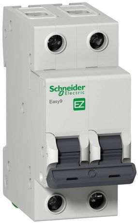 Выключатель автоматический двухполюсный EASY 9 10А C 4,5кА | EZ9F34210 Schneider Electric