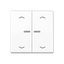 Клавиша для KNX кнопки, 2 группы с окошком и символами "стрелки"; дюропласт; белый | AS102KO5PWW Jung