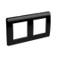 Рамка на 2+2 модуля (2-местная). черная. RAL7016 | 75012B DKC ДКС