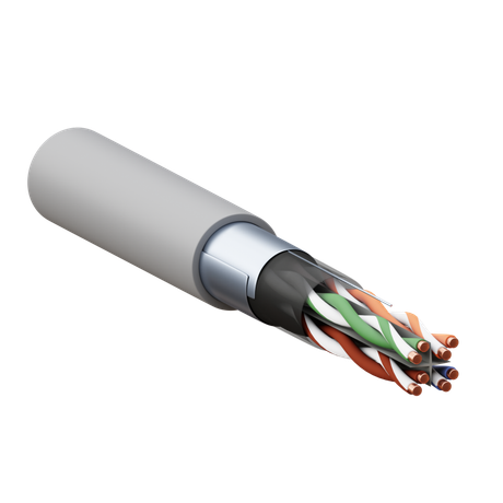Кабель витая пара F/UTP кат.6 4 пары solid 23AWG оболочка LSZH нг(А)-HF TERACOM PRO сер. (уп.305м) EKF TRP-6FTP-04LSH-GY-IN3