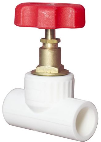 Вентиль проходной 20 х 1/2' полипропиленовый PPR белый - 00000016427 VALFEX 10146020