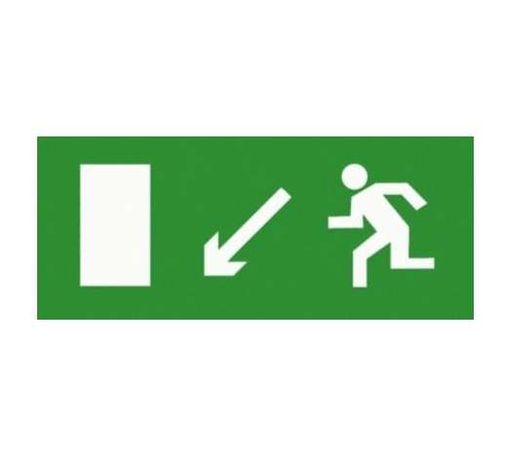Знак эвакуационный "Налево вниз" 140х280 (наклейка) Technolux ЭП07 140280
