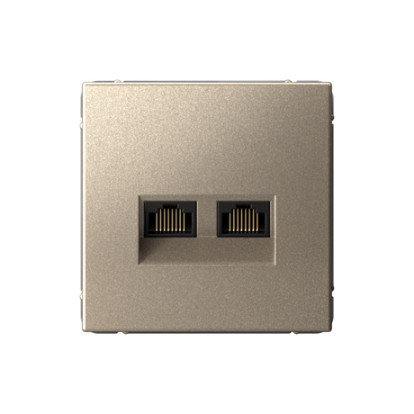 Розетка компьютерная 2-м ArtGallery RJ45 + кат.5E механизм шампань SE GAL000585 APC