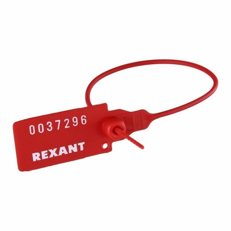 Пломба пластиковая номерная 220 мм красная | 07-6111 REXANT MEET