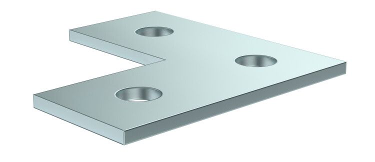 Пластина соед. L-образная для STRUT-профиля EZ IEK | CLM50D-PLS-090-40