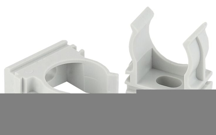 Держатель для труб (клипса) d40мм сер. Эра Б0039111