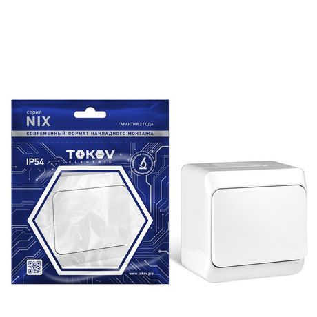 Выключатель 1-кл. ОП Nix 10А IP54 250В бел. TOKOV ELECTRIC TKE-NX-V1-C01-IP54