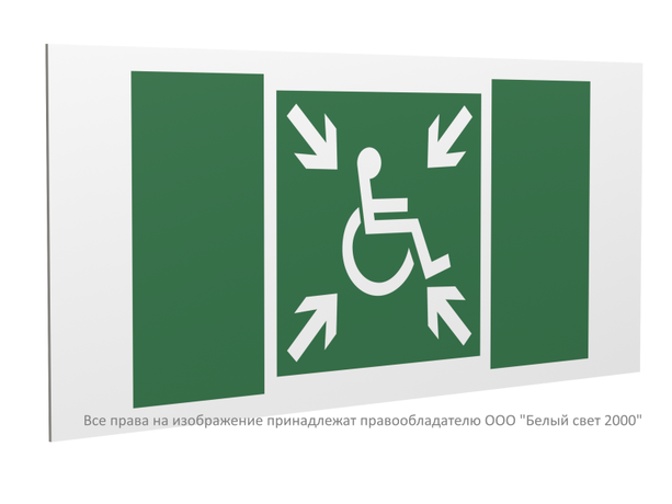 Знак безопасности PP-40205.E65''Пункт (место) сбора МГН (безопасная зона МГН)'' - a20802 BS