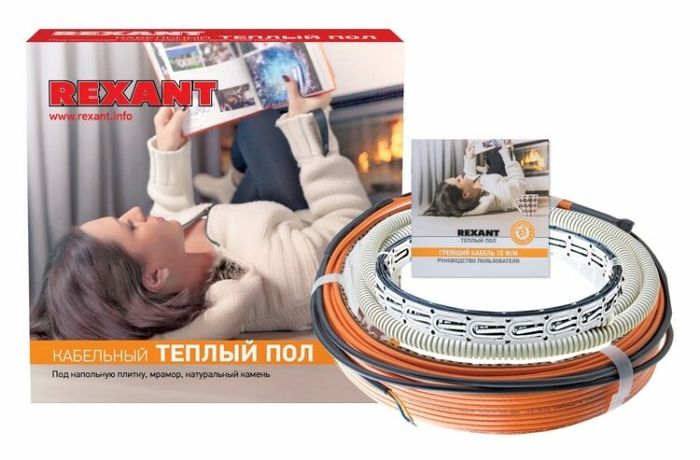 Комплект "Теплый пол" (кабель) двужил. RND -20-300 (в стяжку) (300Вт/20м/ S обогрева м2: 1.3-2.6) REXANT 51-0513-3 MEET