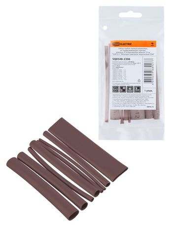 Набор трубок термоусаживаемых, клеевых "Моноцвет-диапазон, коричневый " | SQ0548-2306 TDM