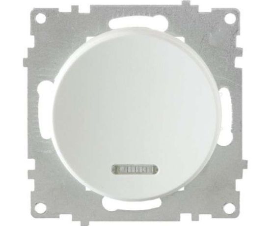 Выключатель одинарный с подсветкой, цвет белый (серия Florence) - 2172778 ССТ