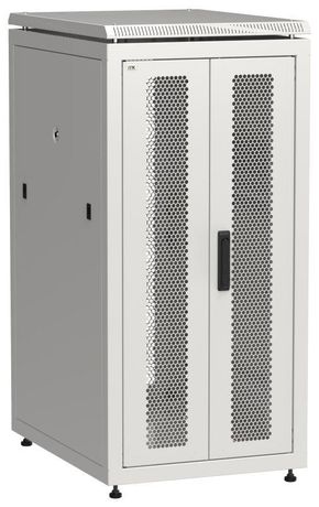 Шкаф напольный сетевой 19' LINEA N 24U 600х800мм передняя распашная перфорированная дверь задняя серый - LN35-24U68-2PP IEK
