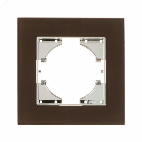 Рамка 1-местная Ugra стекло, коричневый - С1110-033 GUSI