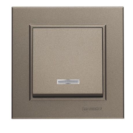 Переключатель 1-кл. СП Karea 10А IP20 зел. с подсветкой Makel 56052025