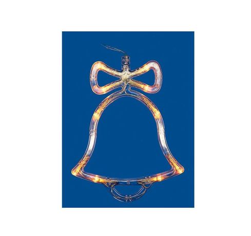 Фигура светодиодная Колокольчик на батарейках 3AAA (не в/к) 16х20см Подвесная 10 светодиодов Теплый белый свет Провод прозрачный - UL-00007253 Uniel