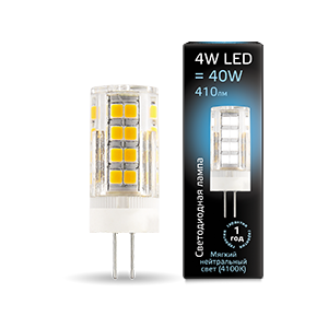 Лампа светодиодная LED 4 Вт 410 Лм 4100К белая G4 капсула 220 В керамика Black Gauss - 107307204