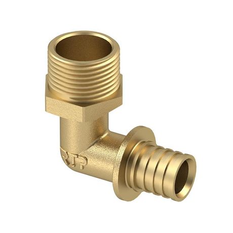 Угольник аксиальный латунь наружн. резьба 20х3/4дюйм желт. RTP 28370