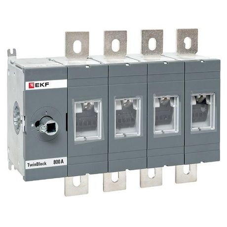 Рубильник 800A 4P без рукоятки управления TwinBlock | tb-s-800-4p EKF