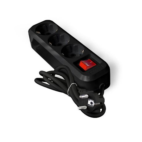 Удлинитель 3х2м с заземл. 16А IP20 S-303 ПВС 3х1 выкл. черн. UNIVersal 2019 Союз