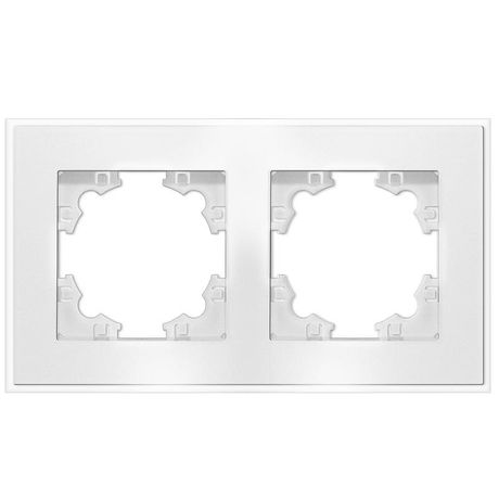 Афина рамка стеклянная двухместная универсальная белая (еврослот) - 2243 Союз