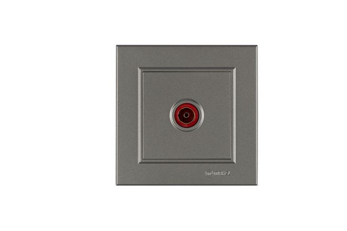 Розетка телевизионная оконцевая TV 1-м СП Karea IP20 4дБ бел. Makel 56052027