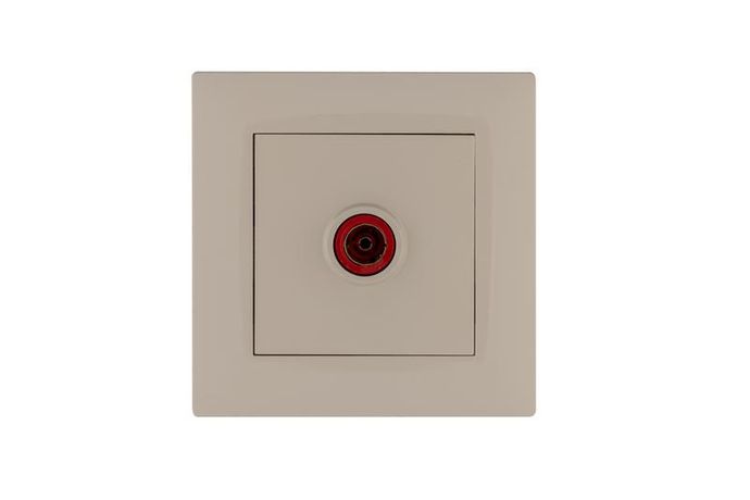 Розетка TV проходная Karea RIZZ крем Makel 88010007