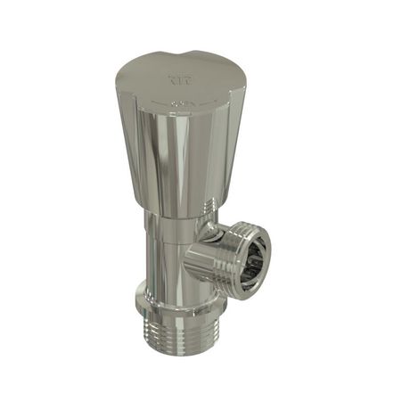 Вентиль угловой латунь 1/2х3/4дюйм хром. RTP 36005