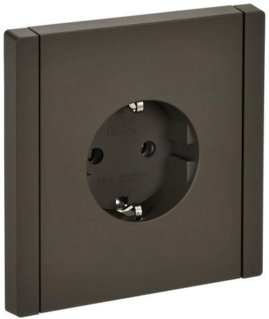 Розетка СП FORTE&PIANO FP316 16А с заземл. без защ. шторок винт. крепл. сер. IEK FP-R11-16-K03