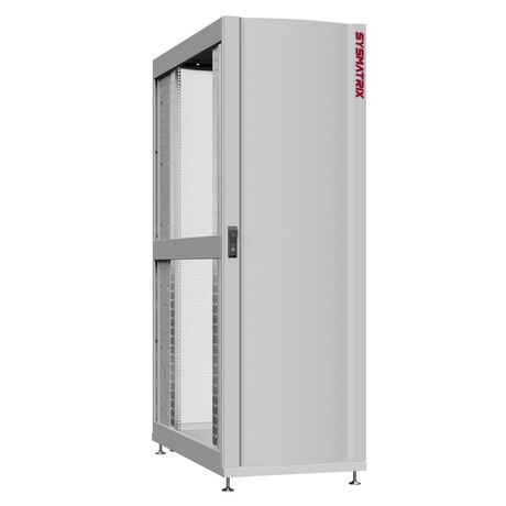 Шкаф серверный 42U 800х1070 передняя дверь: одностворчатая глухой металл IP51. задняя перфорированная IP20. боковые панели: без. цвет: серый RAL7035 - NS 8142.7230 SYSMATRIX