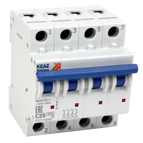 Выключатель автоматический OptiDin BM63P-440-ОМ4-РЕГ - 234005 КЭАЗ