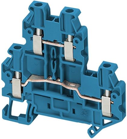 ВИНТОВОЙ ПРОХОДНОЙ СЕЧЕНИЕМ ПРОВОДА 4ММ2 2ВХ/2ВЫХ СИНИЙ | NSYTRV24DBL Schneider Electric КЛЕММНИК APC