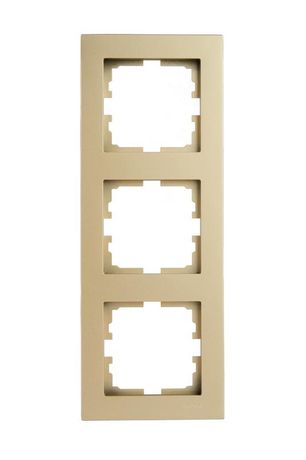 Рамка 3-м VESNA вертикал. без вставки зол. LEZARD 742-3600-153