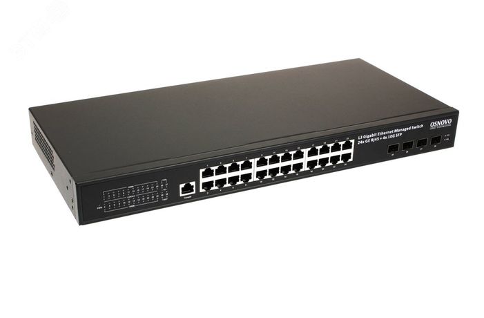 Коммутатор управляемый L3 SW-24G4X-2L Gigabit Ethernet на 24хRJ45 + 4х10G SFP+ Uplink OSNOVO 14168 OSNOVO арт. 14168