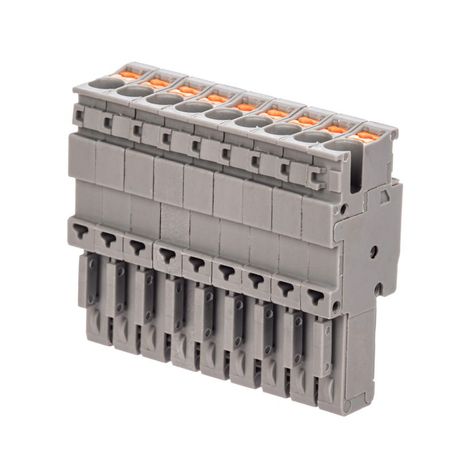 Штекер зажим push-in 9 точек подключения 2.5кв.мм сер. DKC VPR-P-2.5-9 ДКС