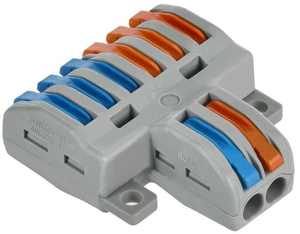 Строительно-монтажная клемма СМК 222-4126 проходная разветвительная (4шт/упак) IEK - UKZ20-4126-004