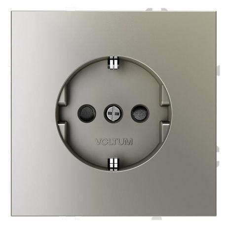 Розетка 1-м СП S70 16А с заземл. защ. шторки механизм шелк Voltum VLS040204 Voltum арт. VLS040204