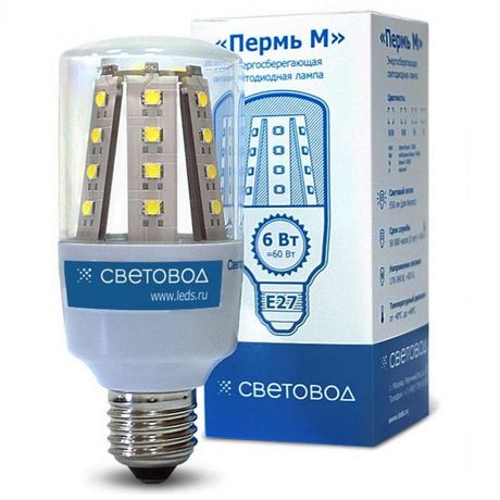 Лампа светодиодная "Пермь" М-28WN-24-85 4000К нейтр. бел. 24-85В Световод ПМ.012.01