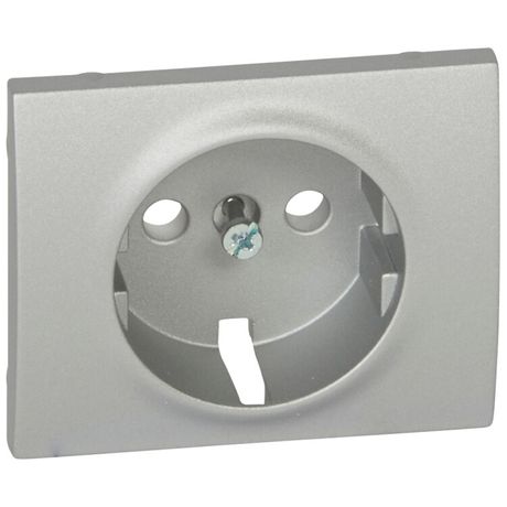 Накладка розетки 1-м СП Galea Life с заземл. алюм. Leg 771320 Legrand