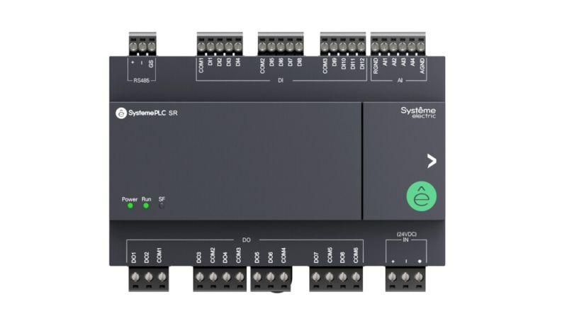 Реле интеллектуальное SR1, 24 VDC, без дисплея, возможности расширения, IO: 12 дискретных входов, 8 выходов (реле, 3 A), 4 аналоговых входа (NTC10K, PT1000, PT100, 0-10 V, 4-20 mA), 1xRS485, 1xUSB (Type C) - ZR1PP00BD4A APC