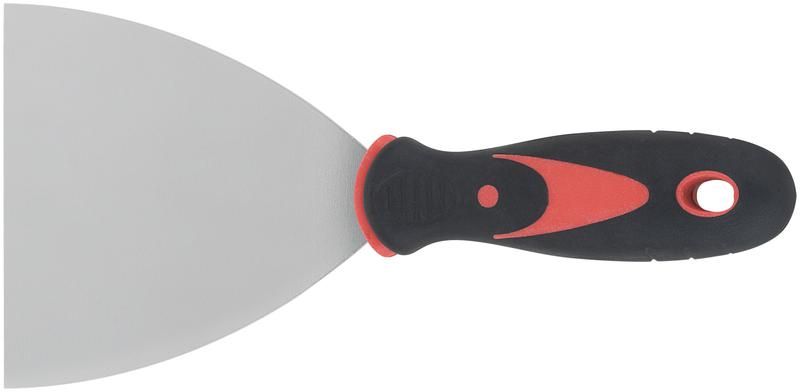 Шпатель 4дюйм (100мм) прорезиненная ручка нерж. сталь КУРС 06706