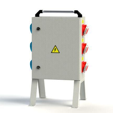 Щит механизации ЩМ-РУСП-63-4х1П-3х3П IP54 (ввод 63А с 1 УЗО, 4 розетки 1Р+N+PE 16A, 3 3Р+N+Р - _00000304364 Электроспектр