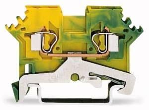 Клемма 2х(0.08-2.5) 28х50мм жел/зел. WAGO 280-607