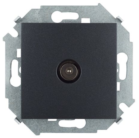 Розетка телевизионная TV 1-м СП Simon 15 механизм графит 1591475-038